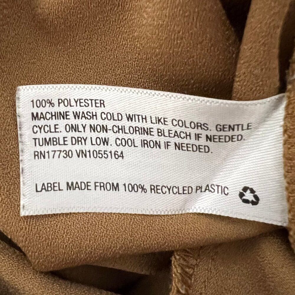 A New Day Tan Paper Bag Waist Wide Leg Trousers - Picture 7 of 7